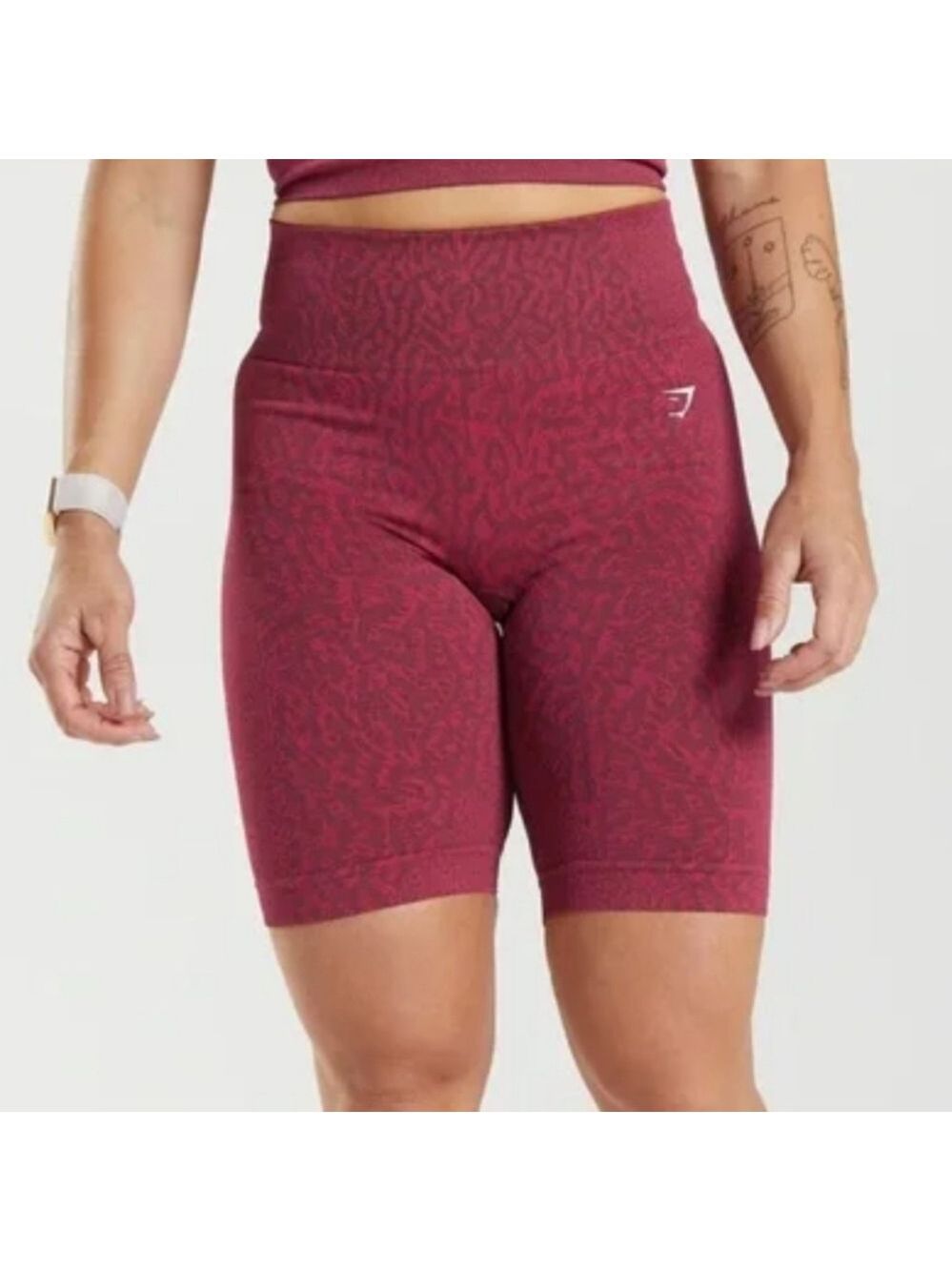 Gymshark Adapt Animal Seamless Cycling Shorts Pink Size Large